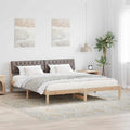 vidaXL Rama łóżka Brązowy i taupe 180 x 200 cm Lite drewno sosnowe