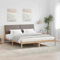 vidaXL Rama łóżka Brązowy i taupe 180 x 200 cm Lite drewno sosnowe