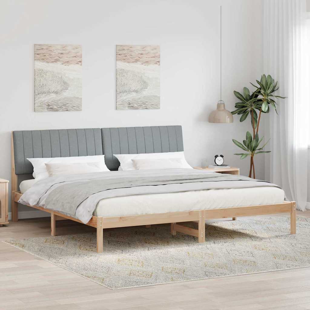 vidaXL Ramka łóżka Brązowy 200 x 200 cm Lite drewno sosnowe