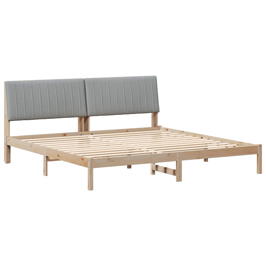 vidaXL Ramka łóżka Brązowy 200 x 200 cm Lite drewno sosnowe