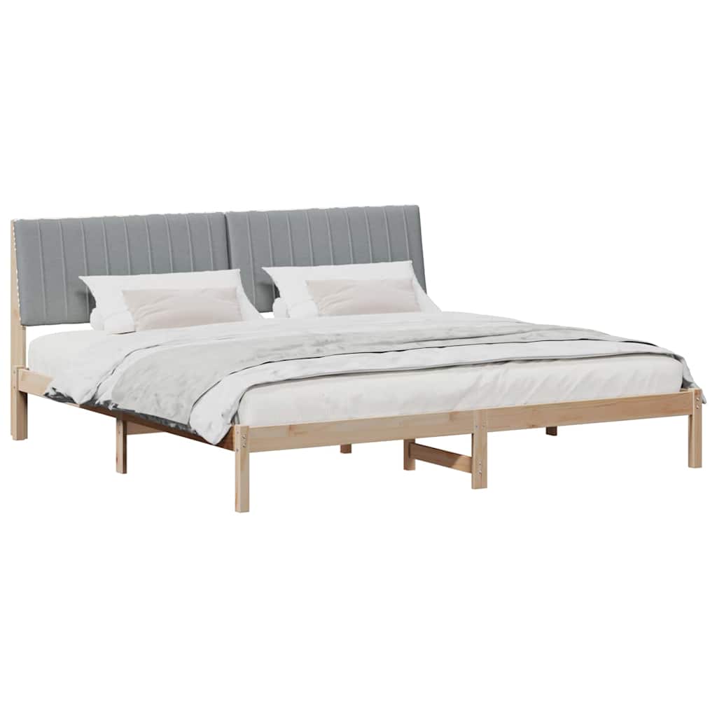 vidaXL Ramka łóżka Brązowy 200 x 200 cm Lite drewno sosnowe
