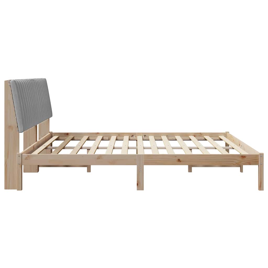 vidaXL Ramka łóżka Brązowy 200 x 200 cm Lite drewno sosnowe