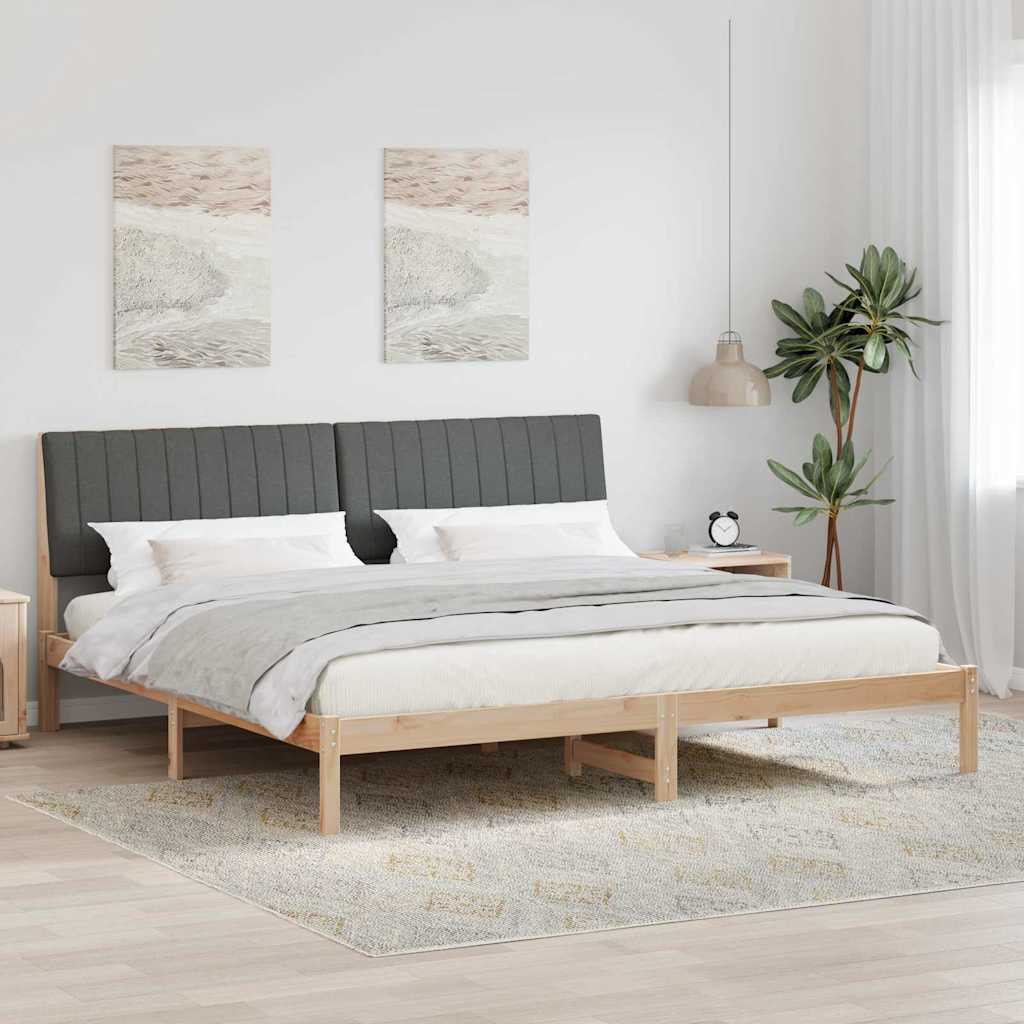 vidaXL Ramka łóżka Brązowy 200 x 200 cm Lite drewno sosnowe
