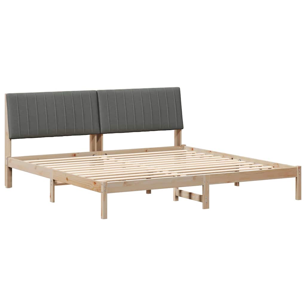 vidaXL Ramka łóżka Brązowy 200 x 200 cm Lite drewno sosnowe