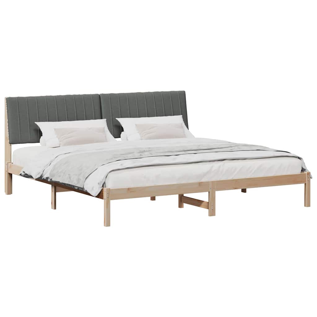 vidaXL Ramka łóżka Brązowy 200 x 200 cm Lite drewno sosnowe