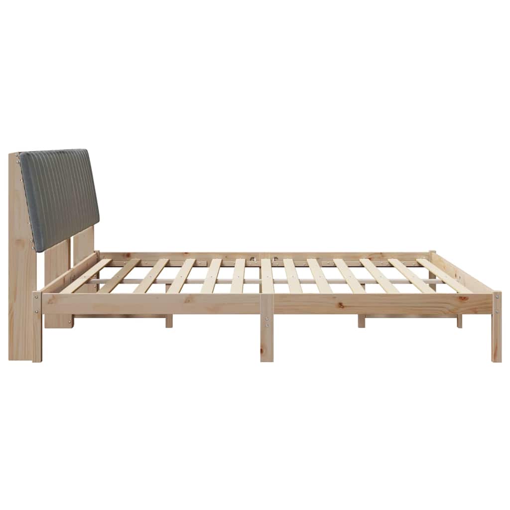 vidaXL Ramka łóżka Brązowy 200 x 200 cm Lite drewno sosnowe
