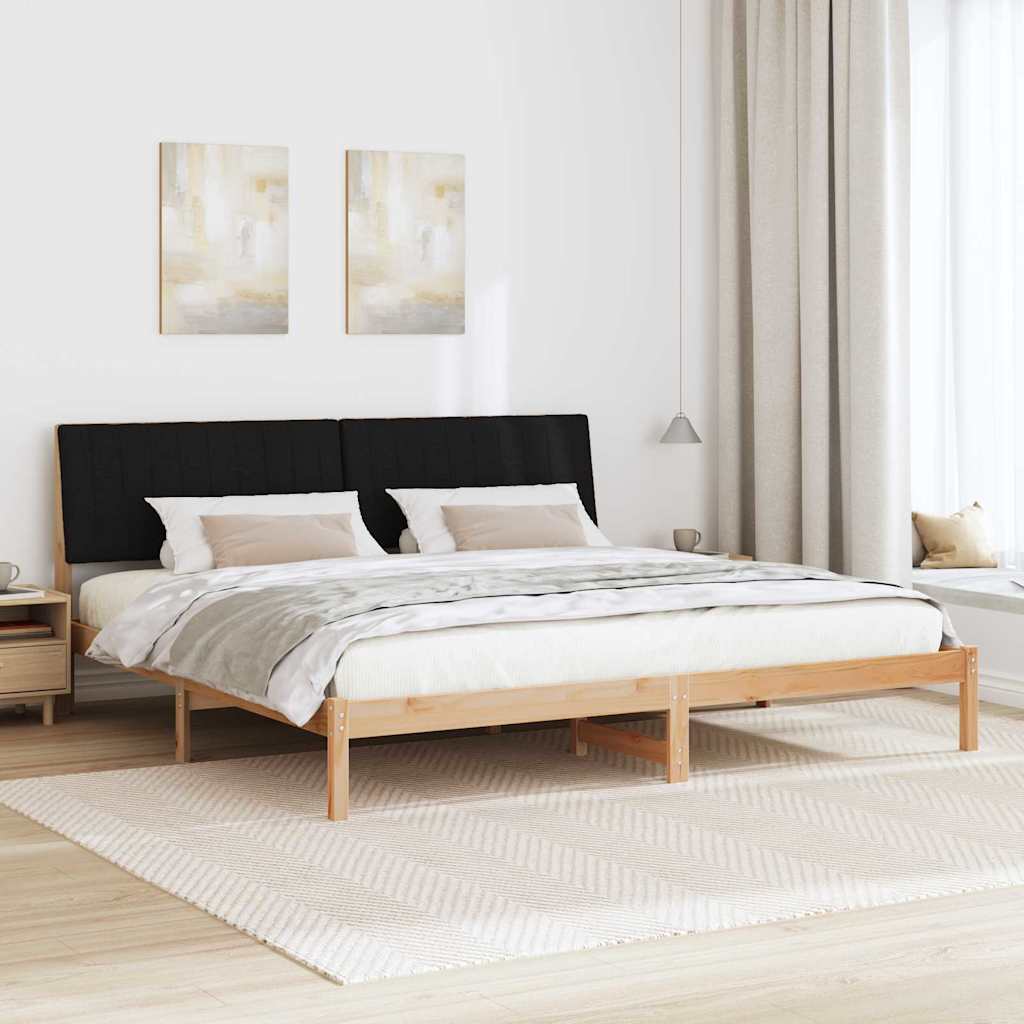 vidaXL Ramka łóżka Brązowy 200 x 200 cm Lite drewno sosnowe