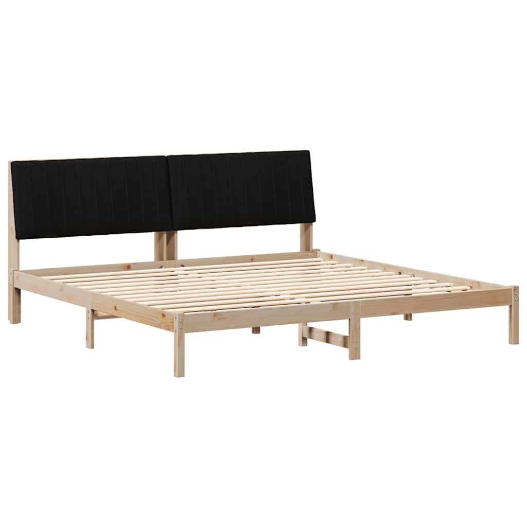 vidaXL Ramka łóżka Brązowy 200 x 200 cm Lite drewno sosnowe