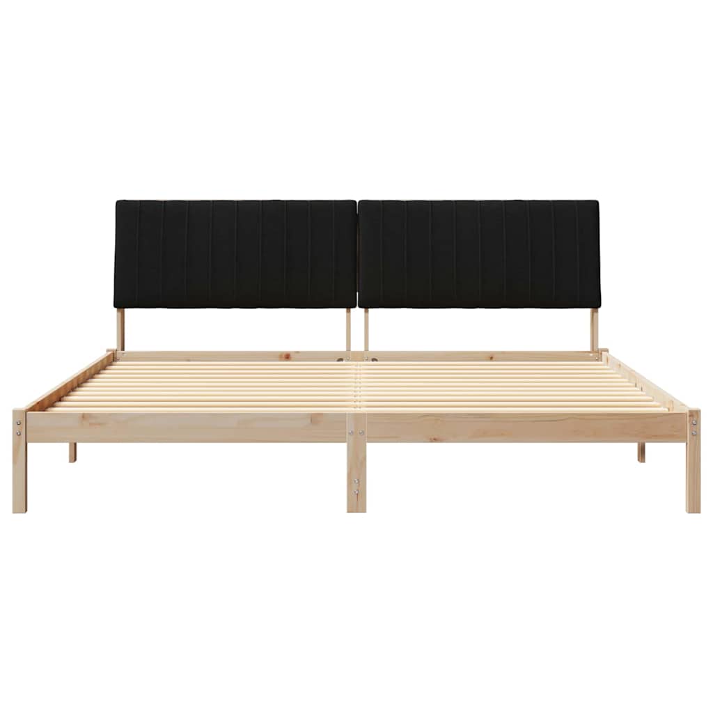 vidaXL Ramka łóżka Brązowy 200 x 200 cm Lite drewno sosnowe