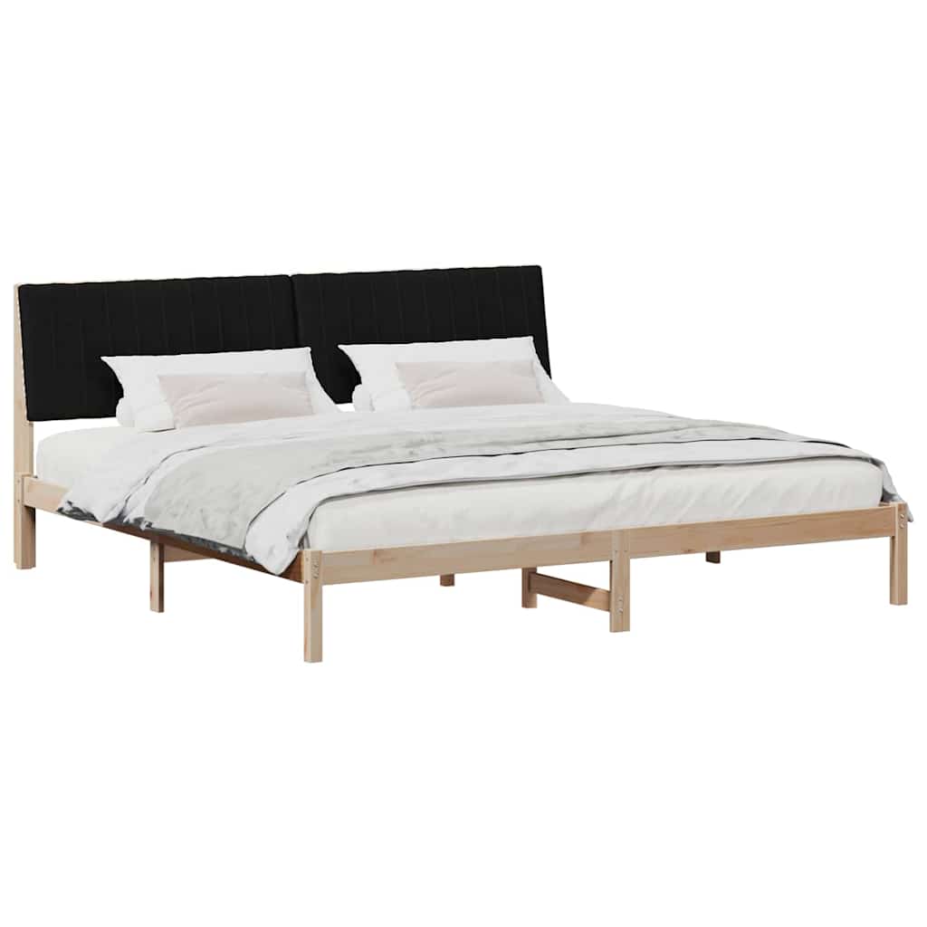 vidaXL Ramka łóżka Brązowy 200 x 200 cm Lite drewno sosnowe