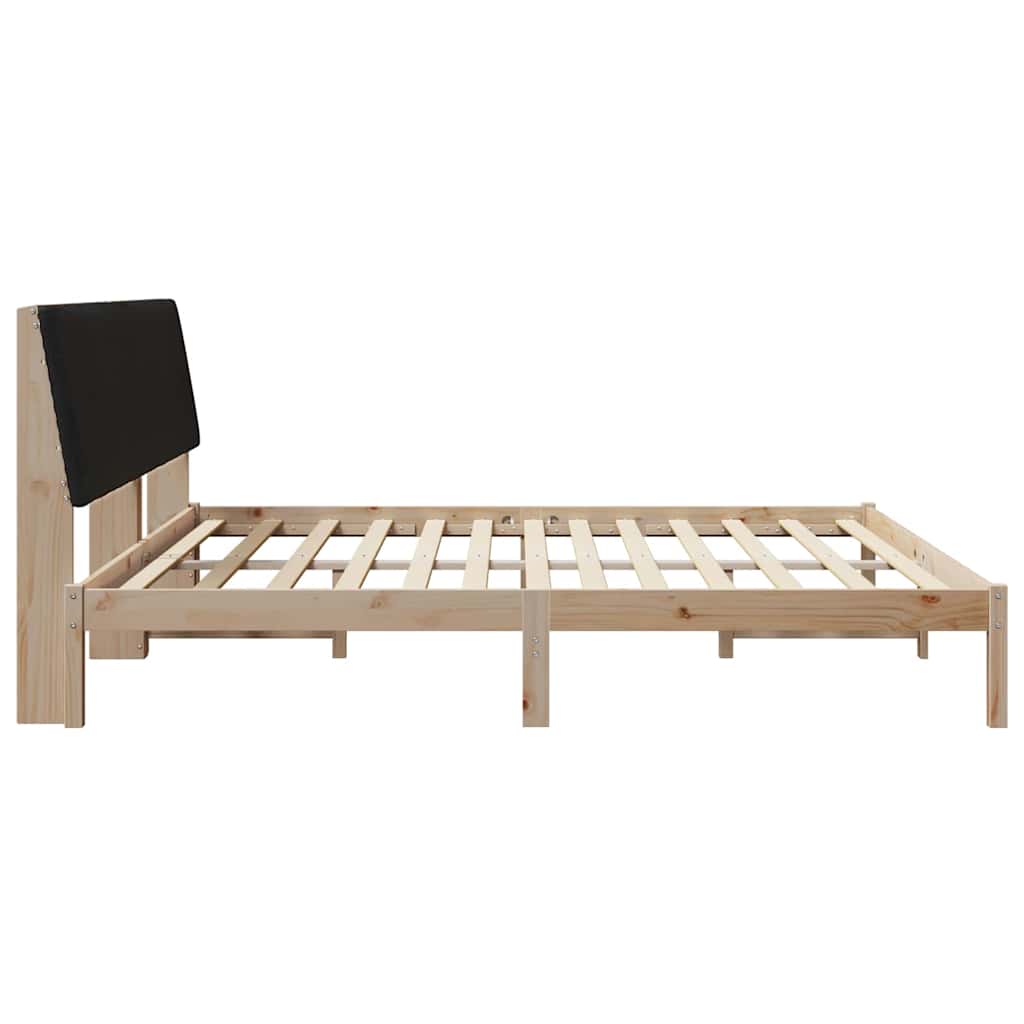 vidaXL Ramka łóżka Brązowy 200 x 200 cm Lite drewno sosnowe