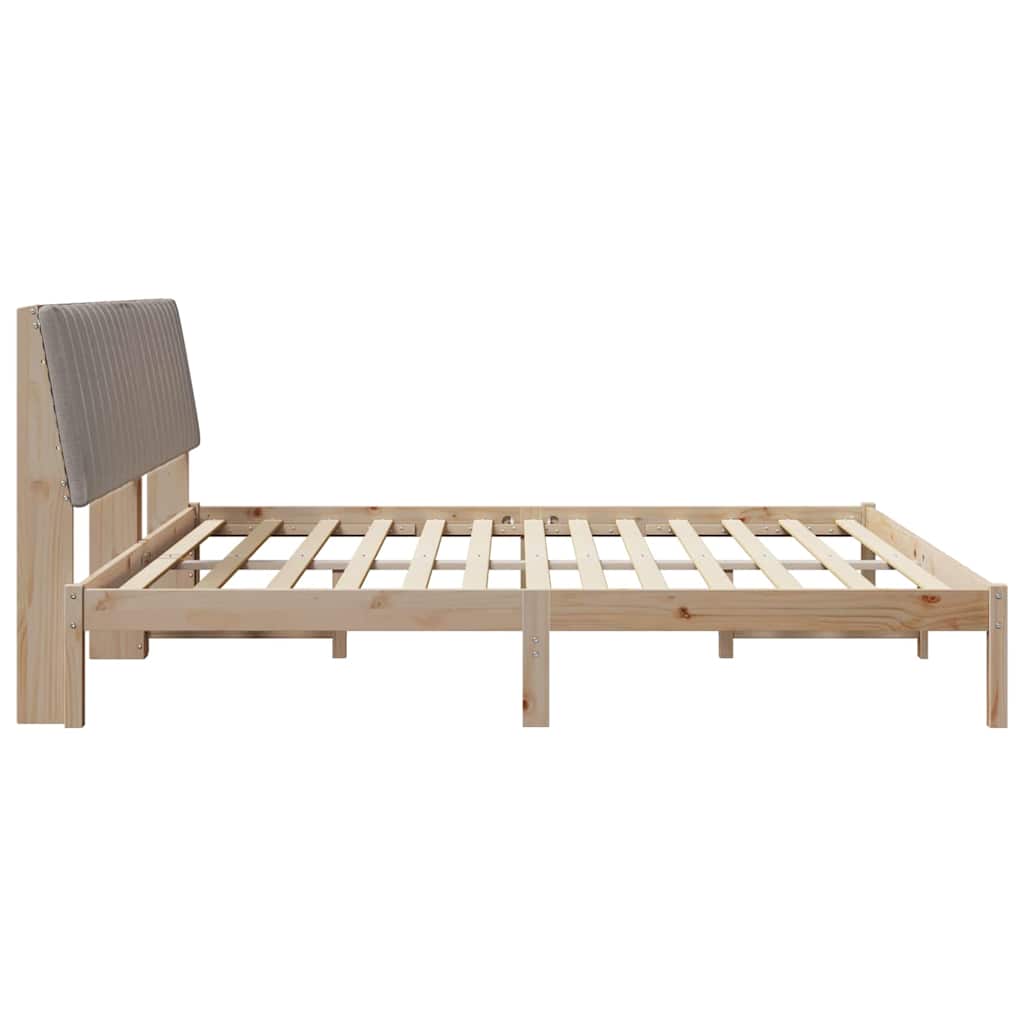 vidaXL Ramka łóżka Brązowy 200 x 200 cm Lite drewno sosnowe