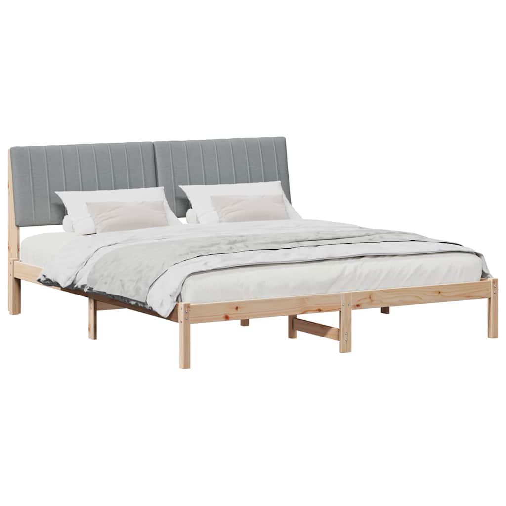 vidaXL Ramka łóżka Brązowy 180 x 200 cm Lite drewno sosnowe
