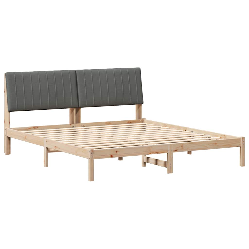 vidaXL Ramka łóżka Brązowy 180 x 200 cm Lite drewno sosnowe