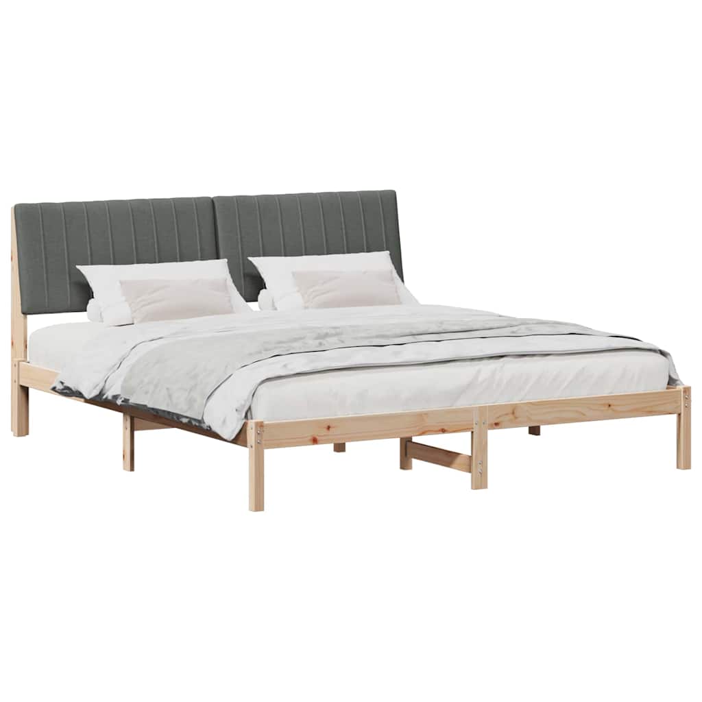 vidaXL Ramka łóżka Brązowy 180 x 200 cm Lite drewno sosnowe