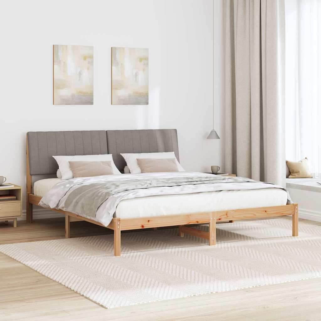 vidaXL Ramka łóżka Brązowy 180 x 200 cm Lite drewno sosnowe