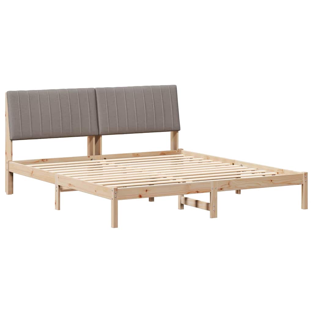 vidaXL Ramka łóżka Brązowy 180 x 200 cm Lite drewno sosnowe