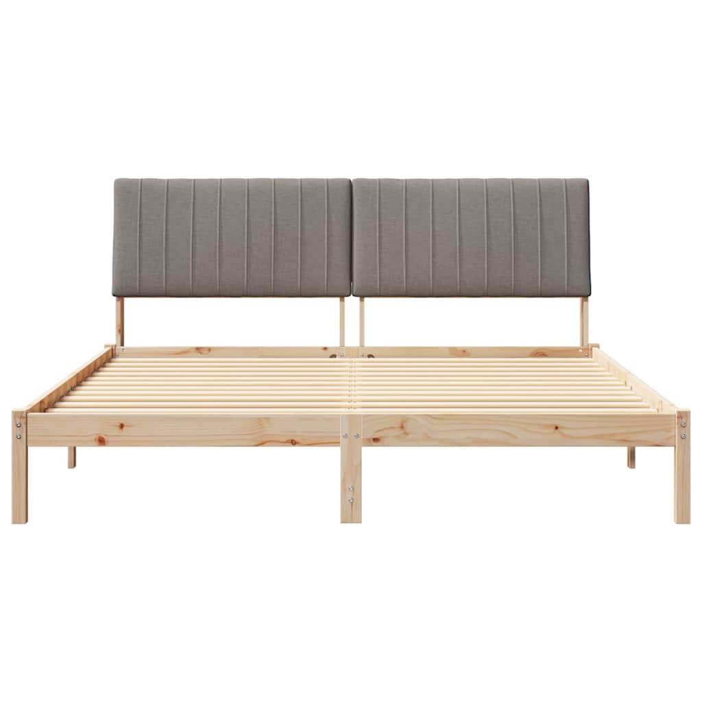 vidaXL Ramka łóżka Brązowy 180 x 200 cm Lite drewno sosnowe