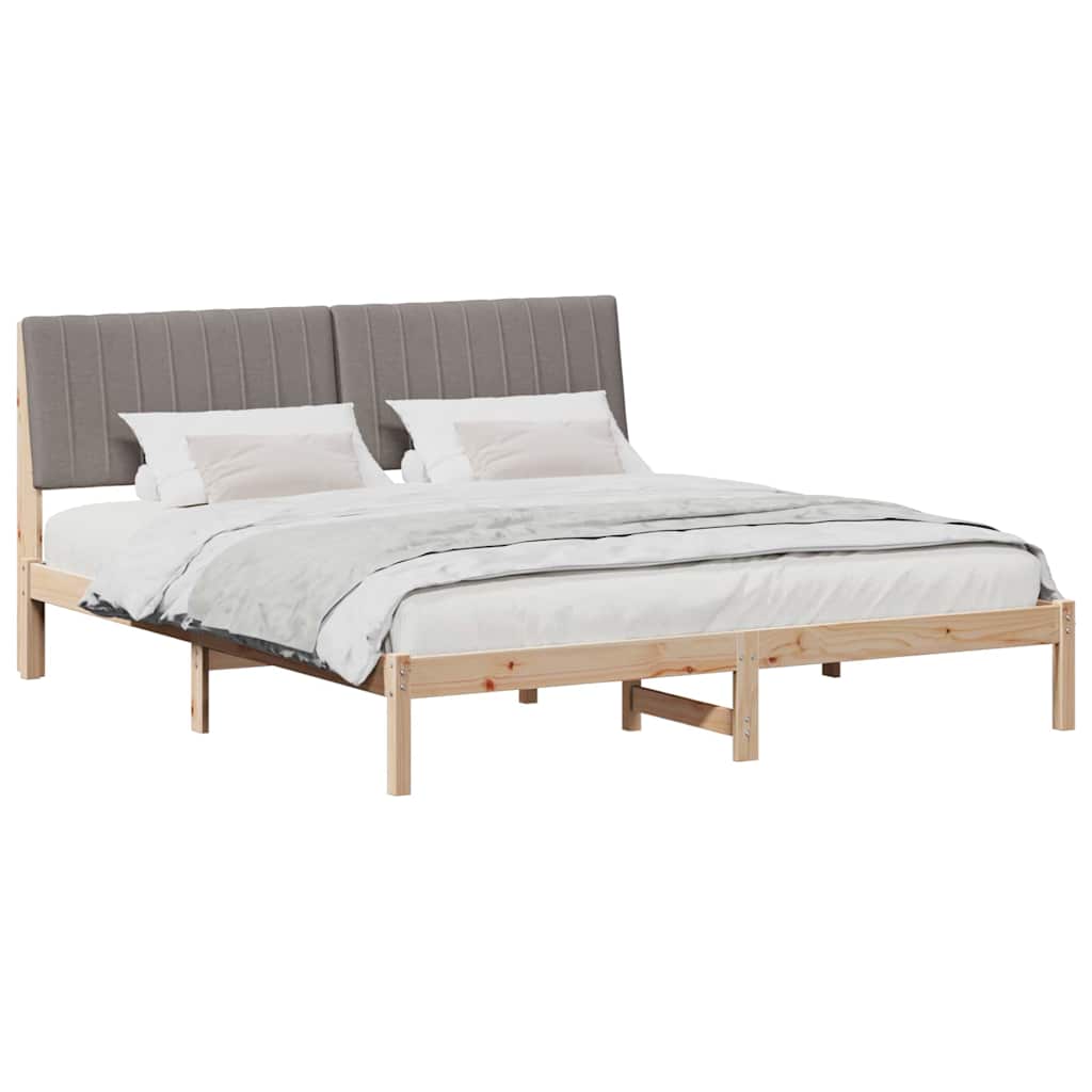 vidaXL Ramka łóżka Brązowy 180 x 200 cm Lite drewno sosnowe
