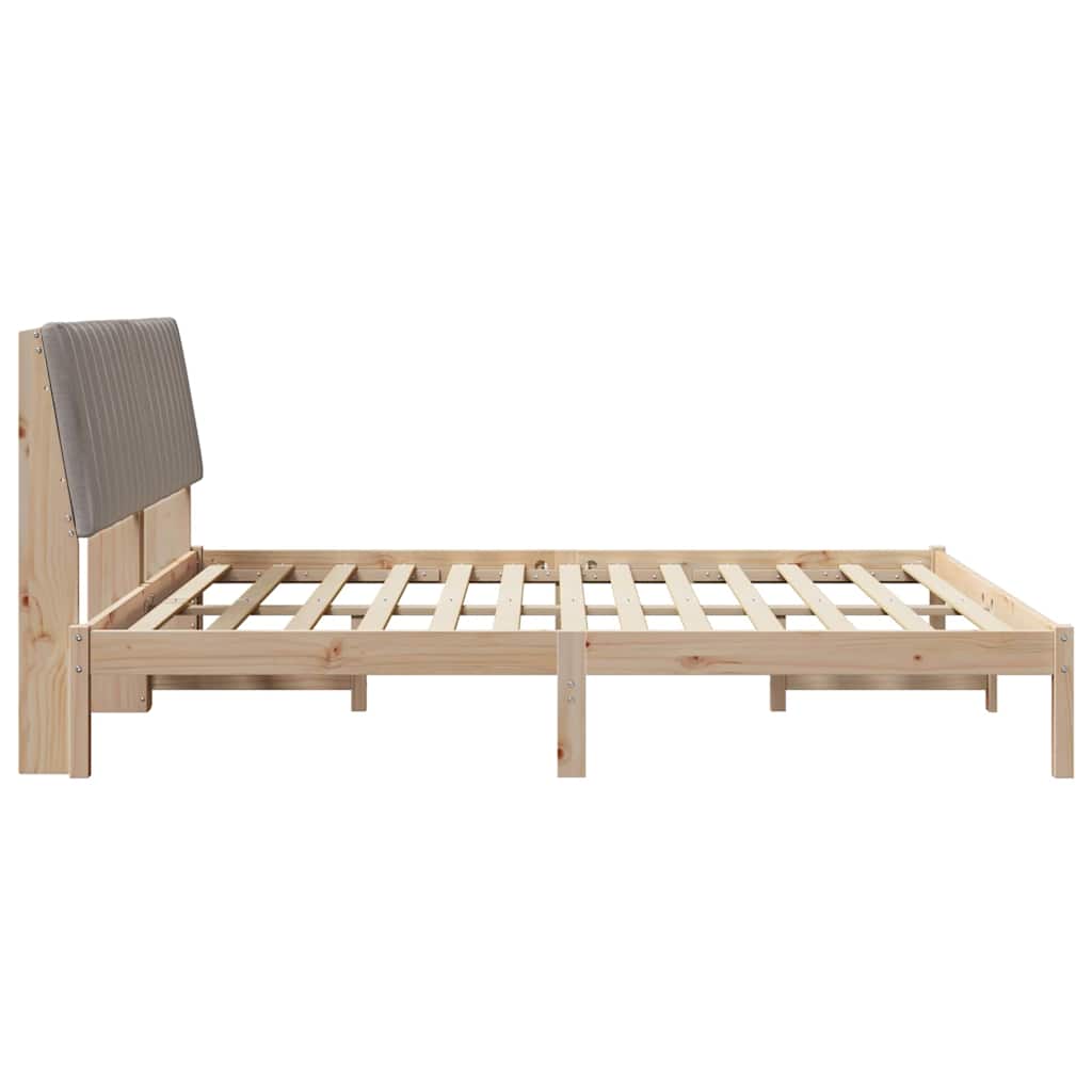 vidaXL Ramka łóżka Brązowy 180 x 200 cm Lite drewno sosnowe