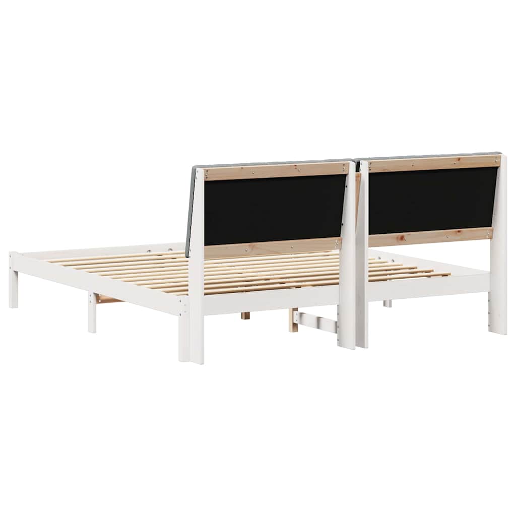 vidaXL Ramka łóżka Jasnoszary 180 x 200 cm Lite drewno sosnowe