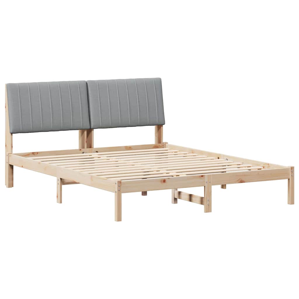 vidaXL Ramka łóżka Brązowy 160 x 200 cm Lite drewno sosnowe