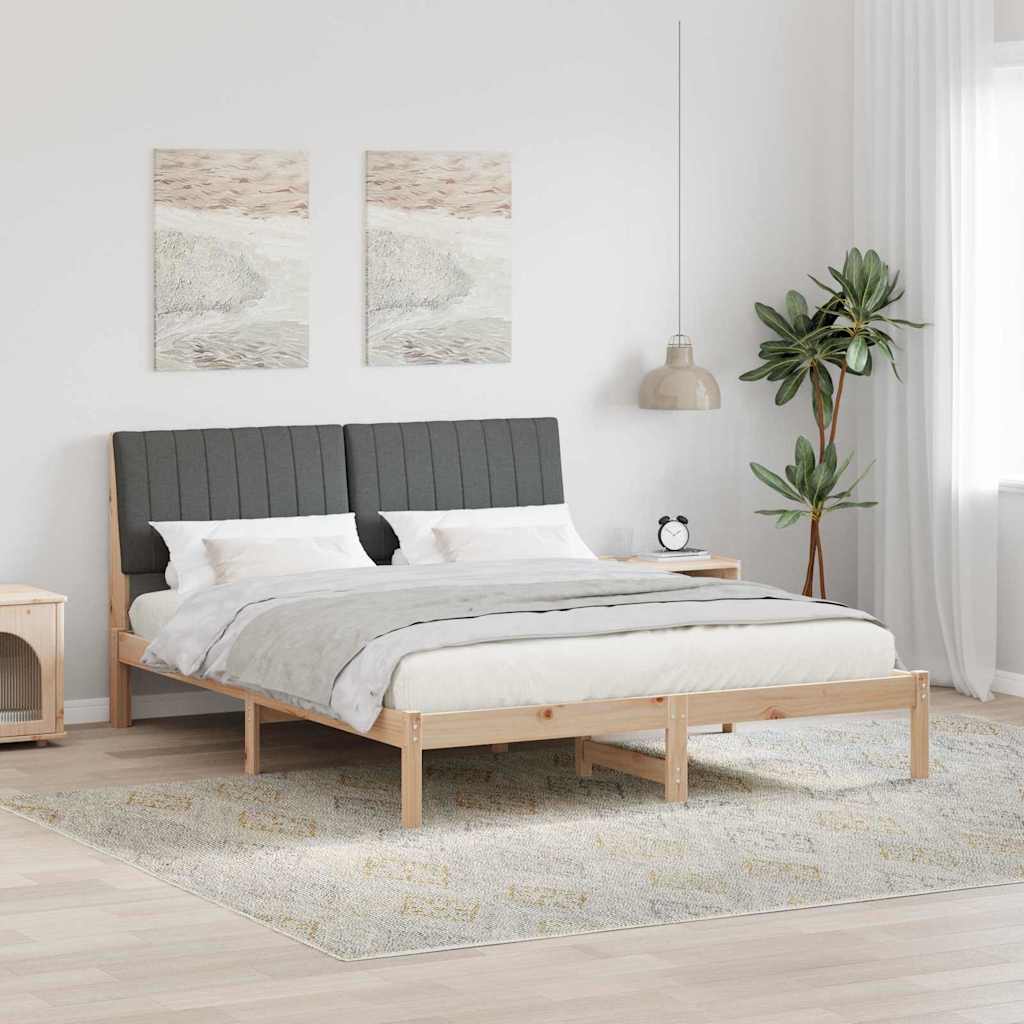vidaXL Ramka łóżka Brązowy 160 x 200 cm Lite drewno sosnowe