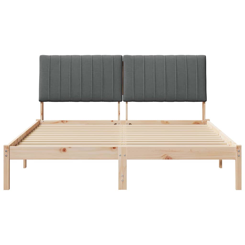 vidaXL Ramka łóżka Brązowy 160 x 200 cm Lite drewno sosnowe