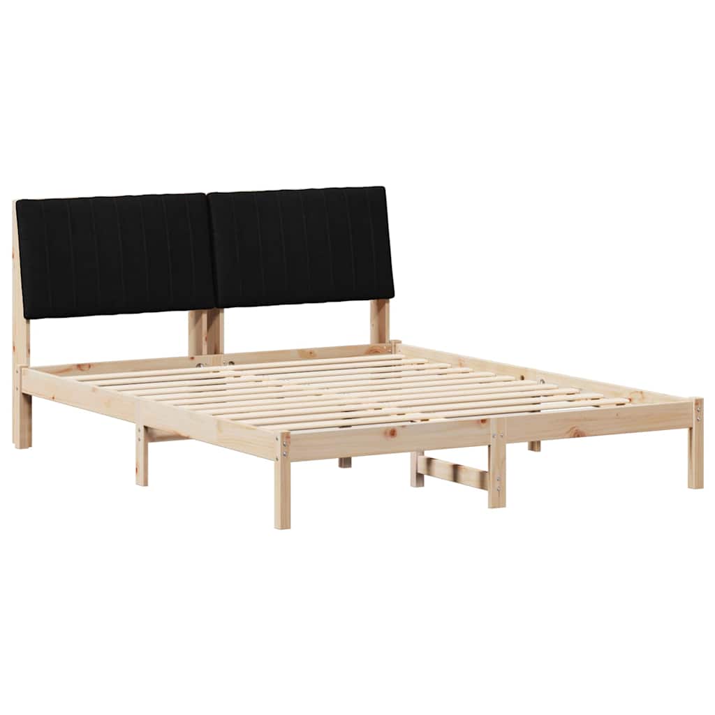 vidaXL Ramka łóżka Brązowy 160 x 200 cm Lite drewno sosnowe