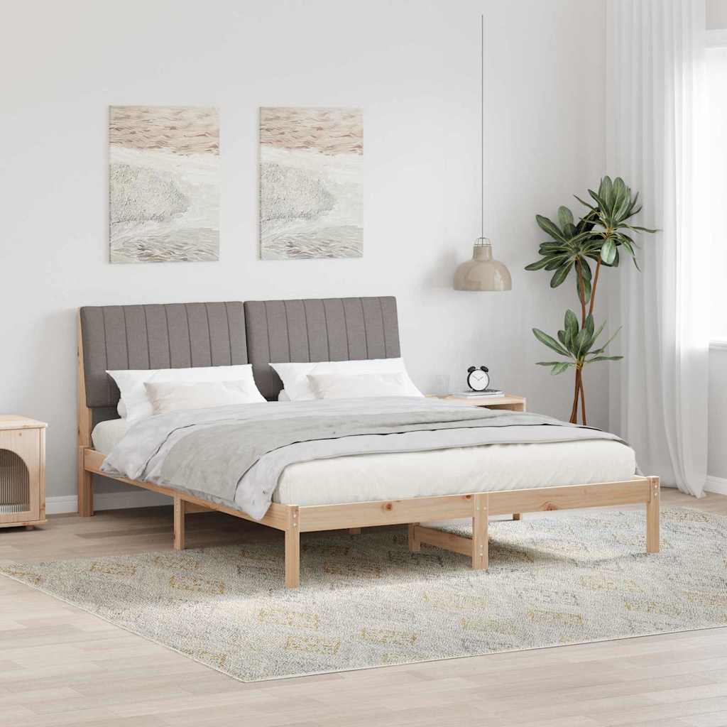 vidaXL Ramka łóżka Brązowy 160 x 200 cm Lite drewno sosnowe