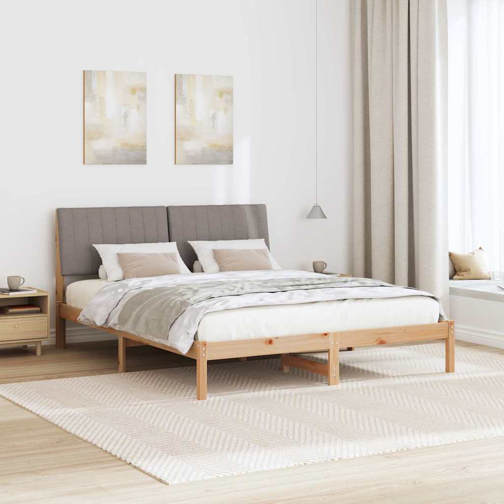 vidaXL Ramka łóżka Brązowy 160 x 200 cm Lite drewno sosnowe