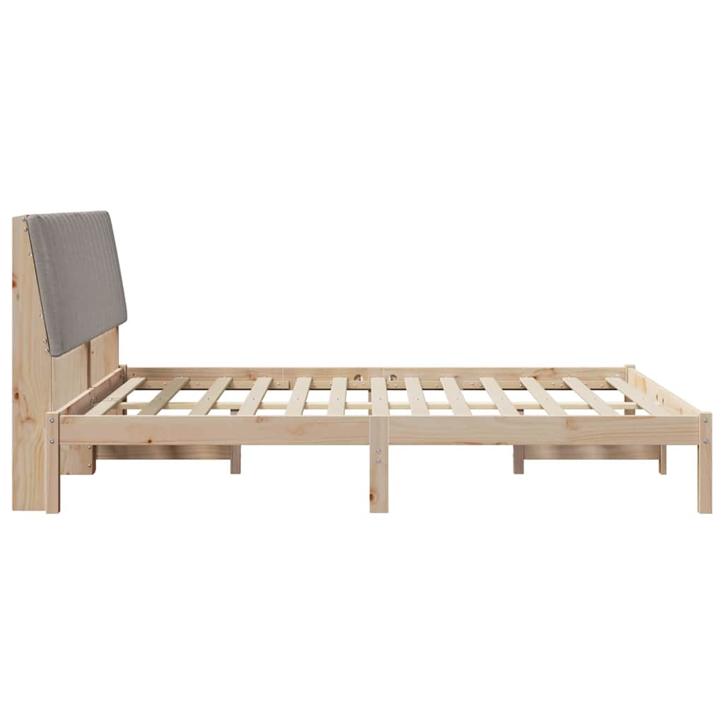 vidaXL Ramka łóżka Brązowy 160 x 200 cm Lite drewno sosnowe
