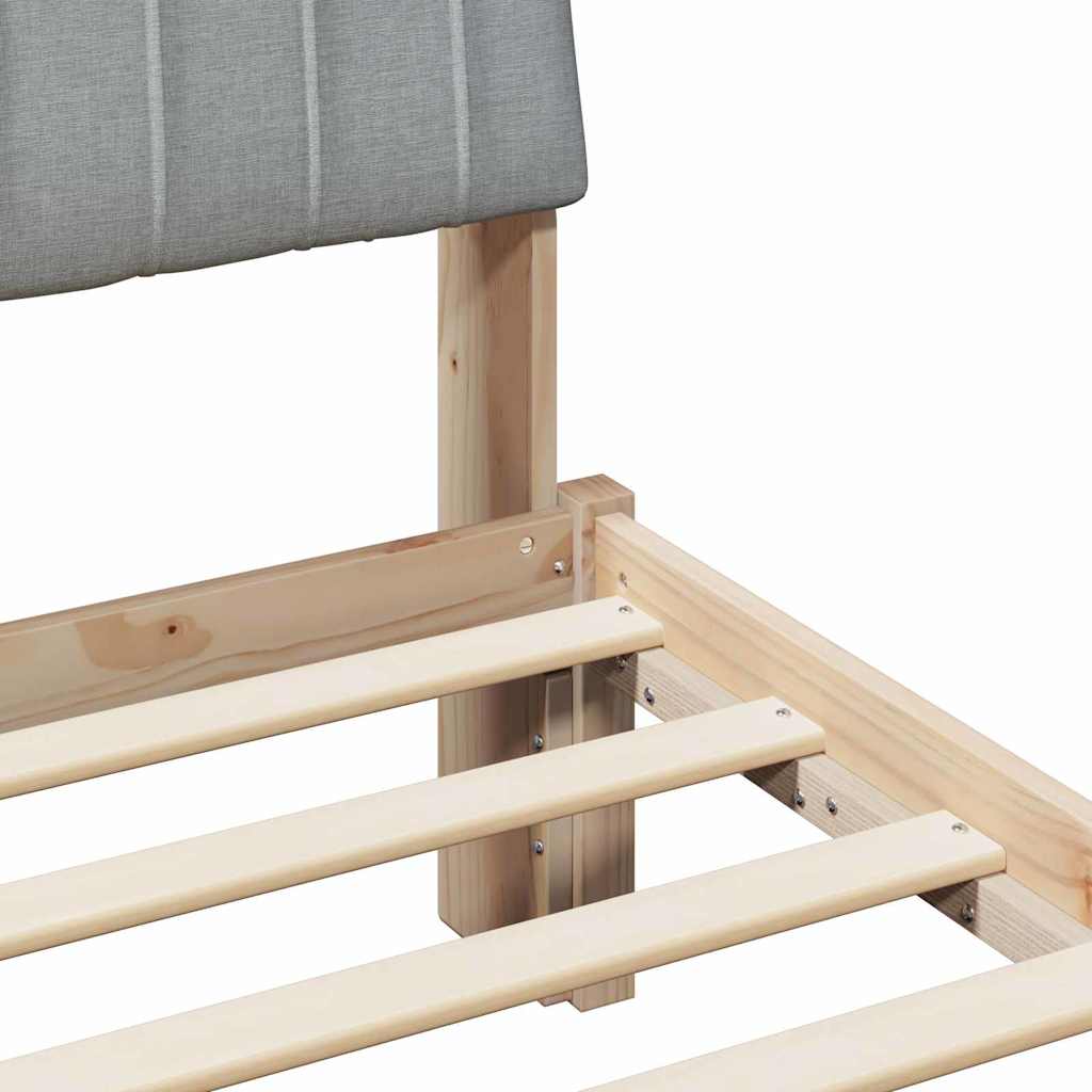 vidaXL Ramka łóżka Brązowy 150 x 200 cm Lite drewno sosnowe