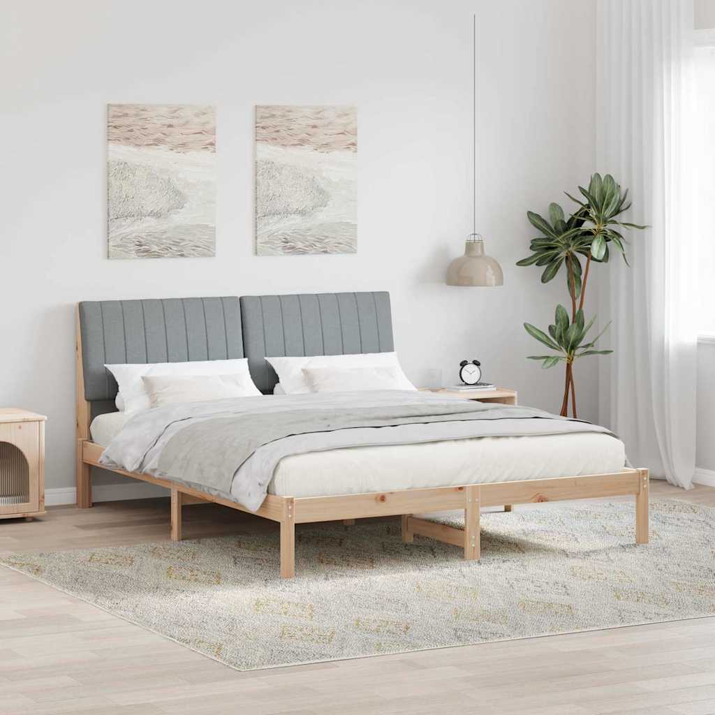 vidaXL Ramka łóżka Brązowy 150 x 200 cm Lite drewno sosnowe