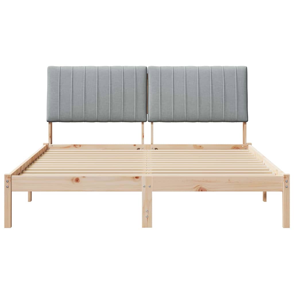 vidaXL Ramka łóżka Brązowy 150 x 200 cm Lite drewno sosnowe