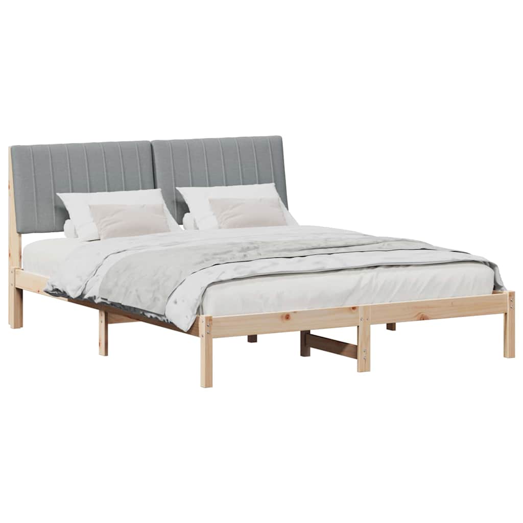 vidaXL Ramka łóżka Brązowy 150 x 200 cm Lite drewno sosnowe