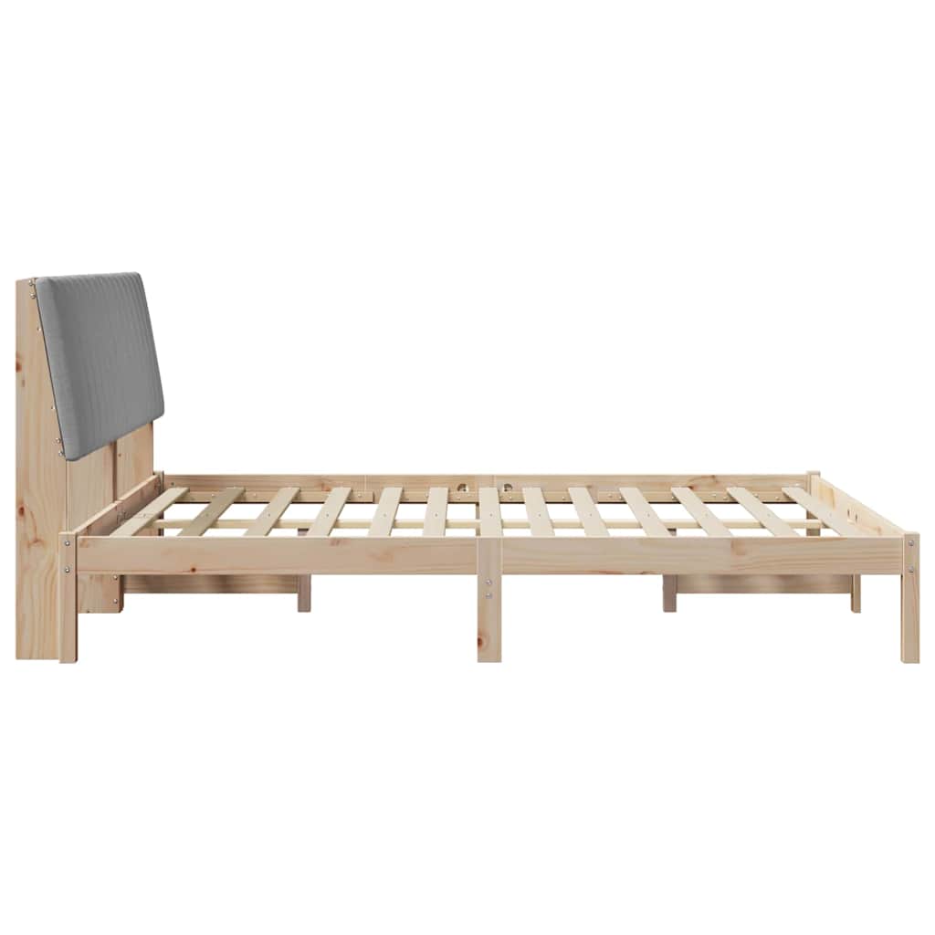 vidaXL Ramka łóżka Brązowy 150 x 200 cm Lite drewno sosnowe