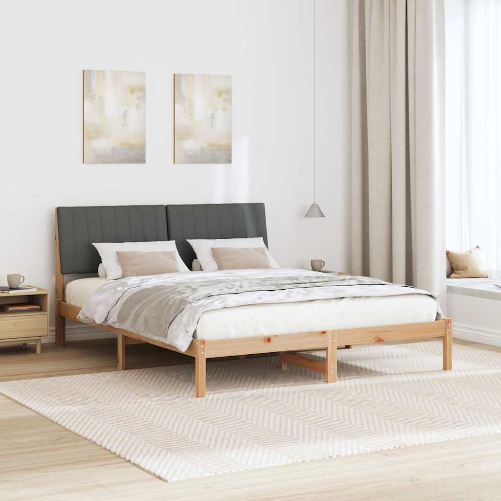 vidaXL Ramka łóżka Brązowy 150 x 200 cm Lite drewno sosnowe