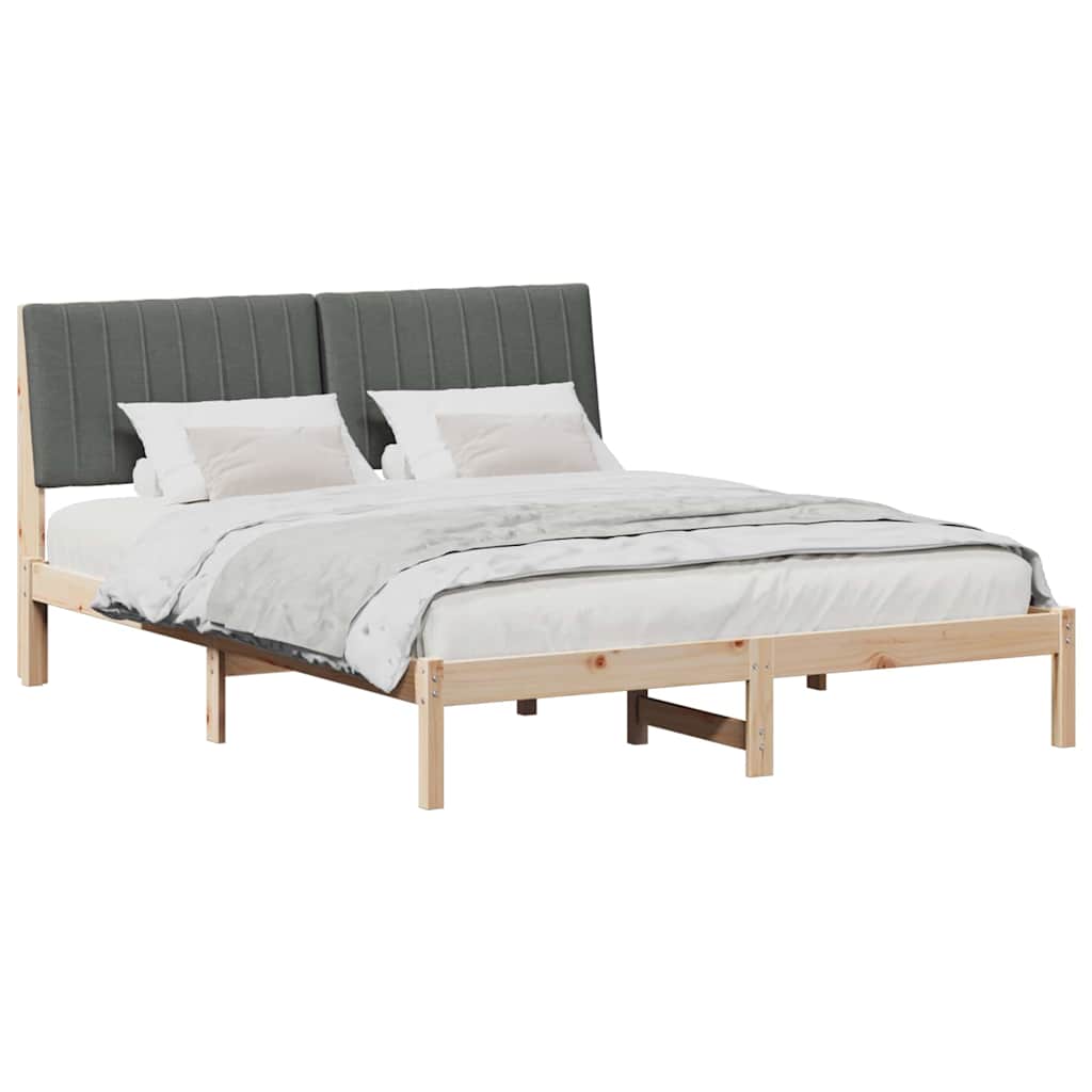 vidaXL Ramka łóżka Brązowy 150 x 200 cm Lite drewno sosnowe