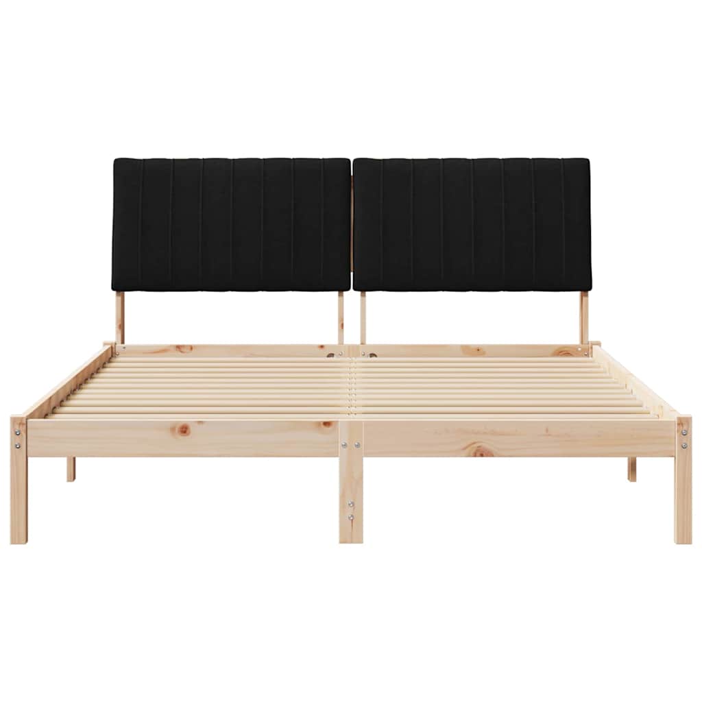 vidaXL Ramka łóżka Brązowy 150 x 200 cm Lite drewno sosnowe