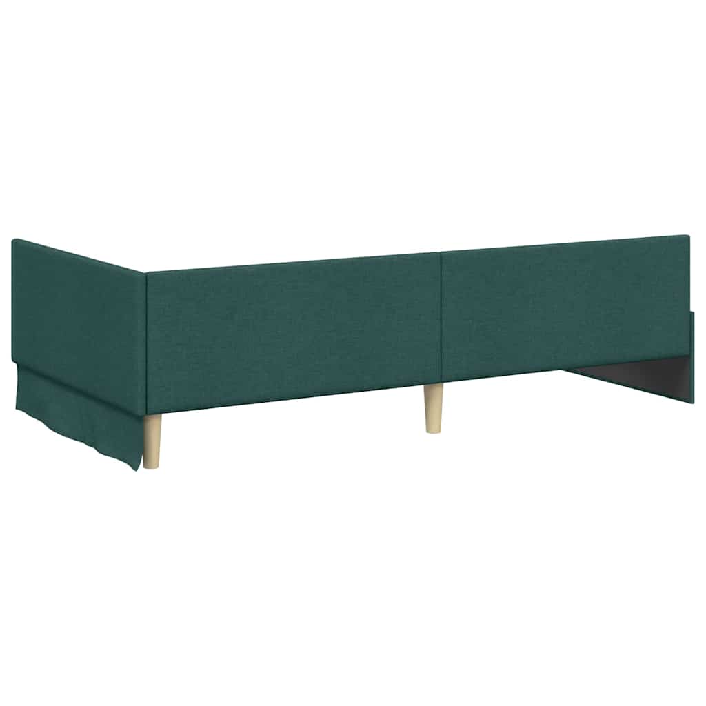vidaXL Rama Łóżka Narożnego z Materacem Inny 2 pcs Zielony tkanina