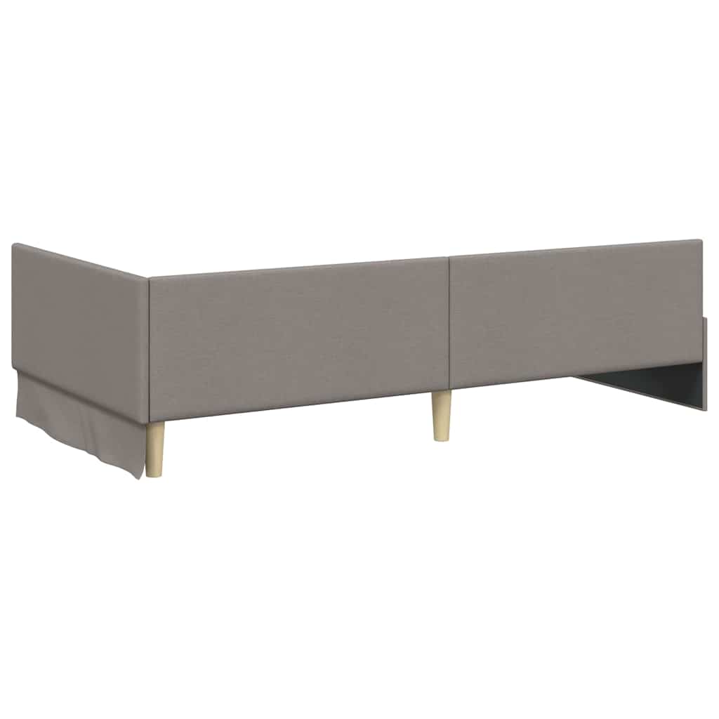 vidaXL Rama Łóżka Narożnego z Materacem 2 szt. Ciemnoszary 90 x 200 cm