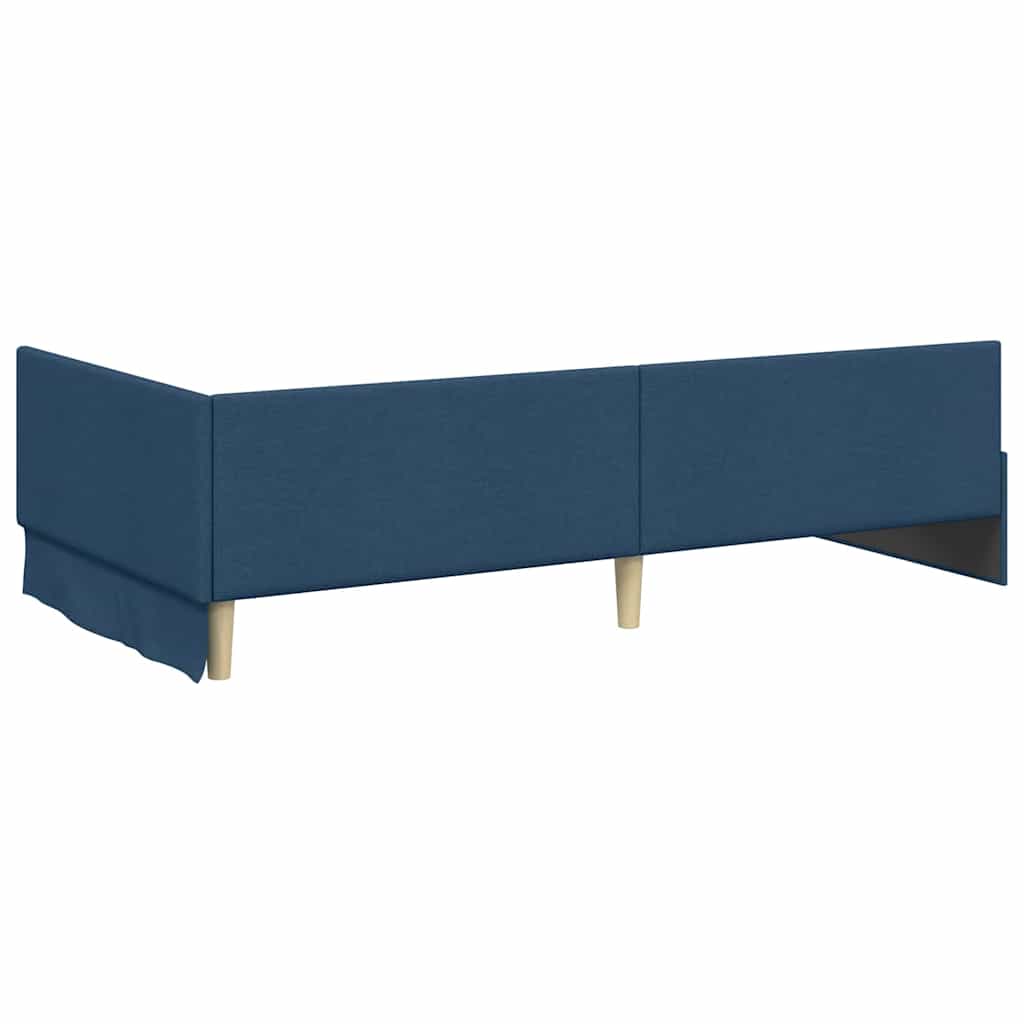 vidaXL Rama Łóżka Narożnego z Materacem 2 szt. Niebieski 90 x 200 cm