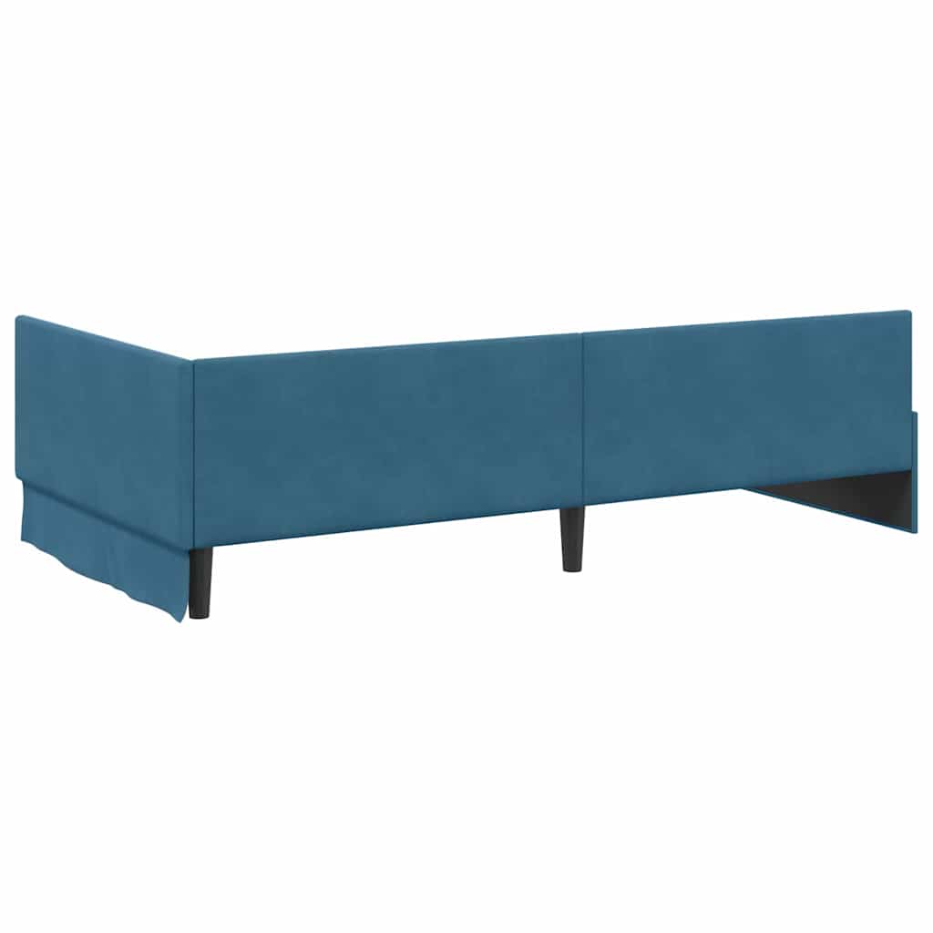vidaXL Rama Łóżka Narożnego z Materacem 2 szt. Niebieski 90 x 190 cm