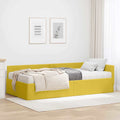 vidaXL Rama Łóżka Narożnego z Materacem 2 szt. Żółty 90 x 200 cm
