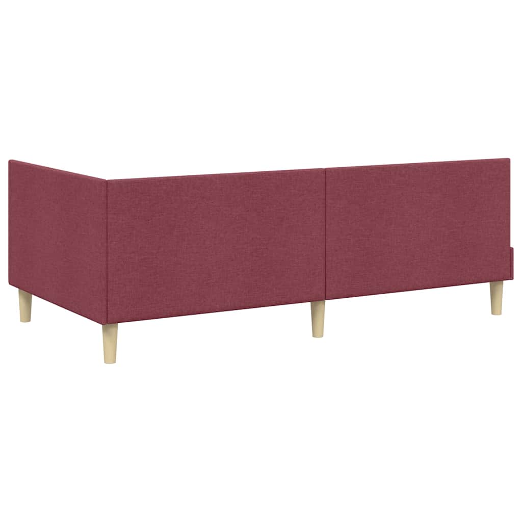 vidaXL Rama Łóżka Narożnego z Materacem Inny 2 pcs Szary tkanina