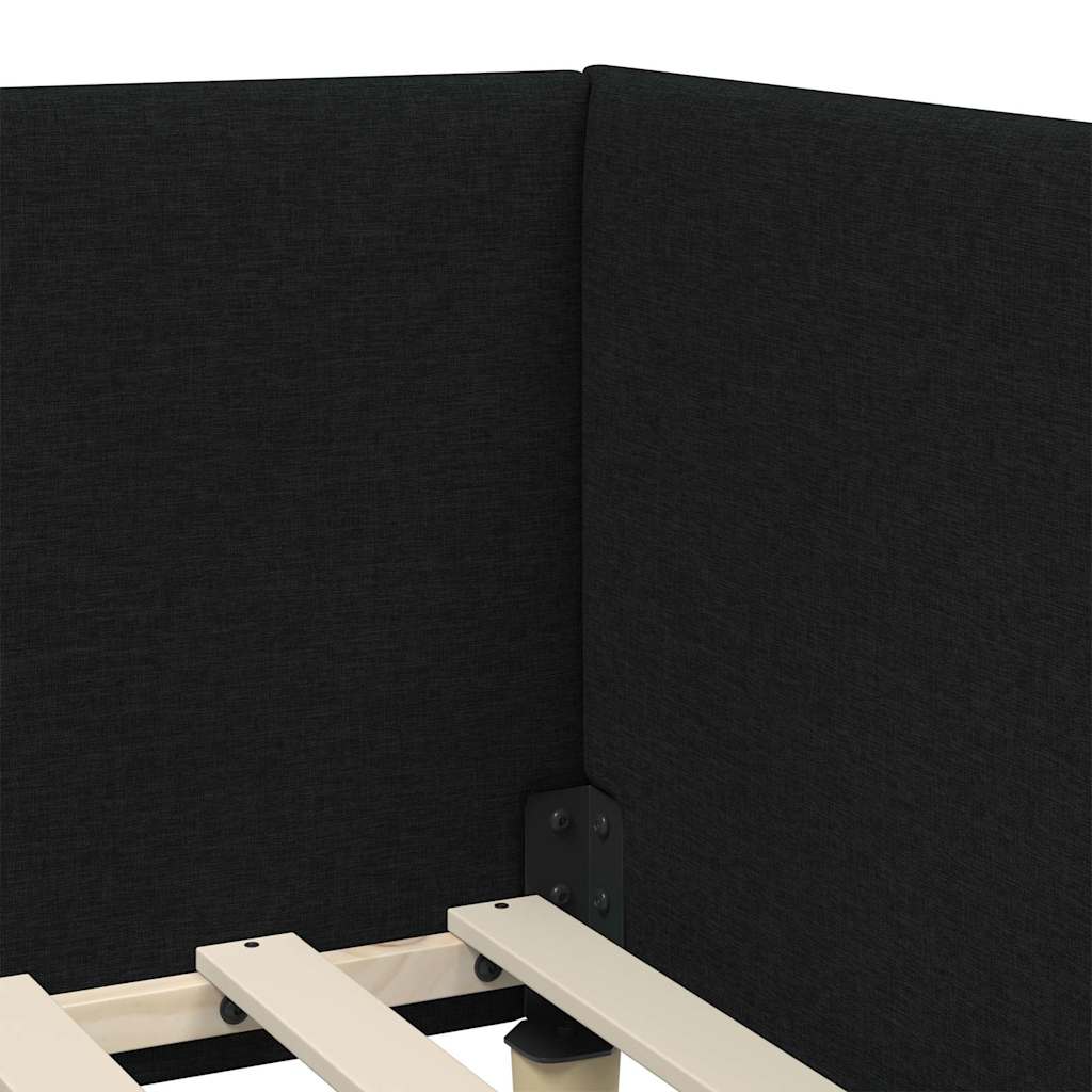 vidaXL Rama Łóżka Narożnego z Materacem Inny 2 pcs Zielony tkanina