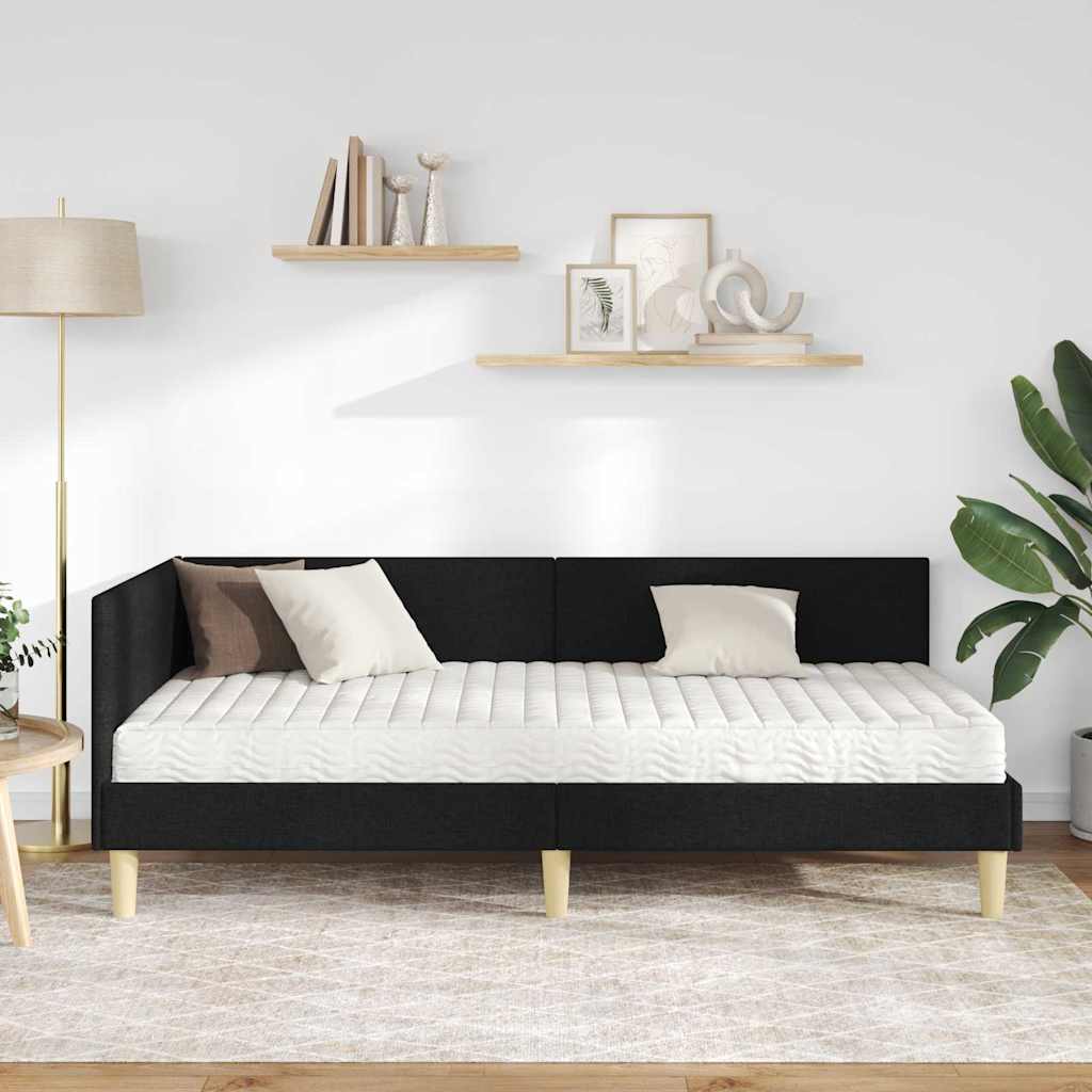 vidaXL Rama Łóżka Narożnego z Materacem Inny 2 pcs Zielony tkanina