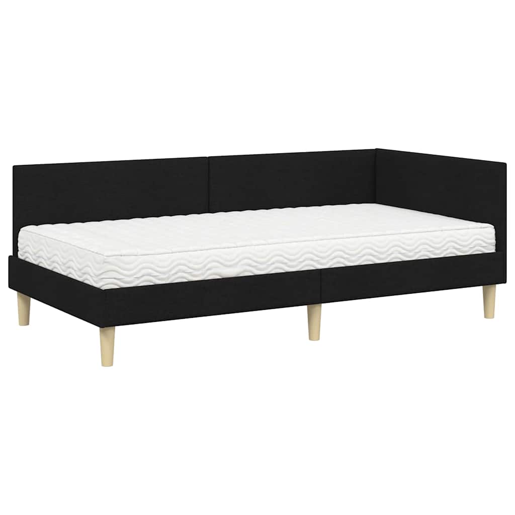 vidaXL Rama Łóżka Narożnego z Materacem Inny 2 pcs Zielony tkanina