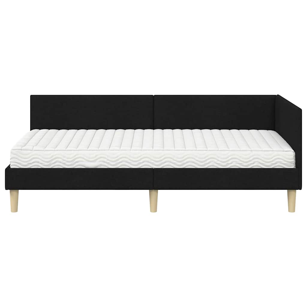 vidaXL Rama Łóżka Narożnego z Materacem Inny 2 pcs Zielony tkanina